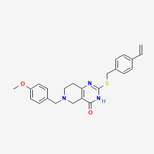 molecular formula C24H25N3O2S B2544611 6-(4-甲氧基苄基)-2-((4-乙烯基苄基)硫代)-5,6,7,8-四氢吡啶并[4,3-d]嘧啶-4(3H)-酮 CAS No. 1112399-51-5