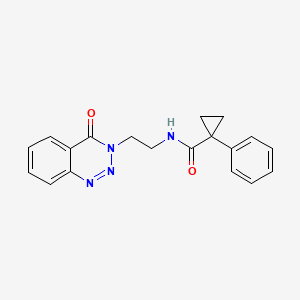 N-(2-(4-oxobenzo[d][1,2,3]triazin-3(4H)-yl)ethyl)-1-phenylcyclopropanecarboxamide