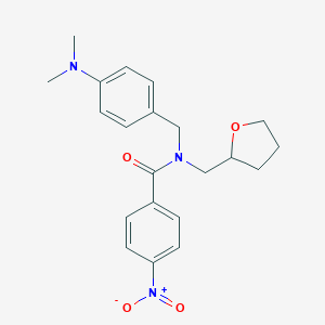 molecular formula C21H25N3O4 B254462 N-[4-(dimethylamino)benzyl]-4-nitro-N-(tetrahydro-2-furanylmethyl)benzamide 