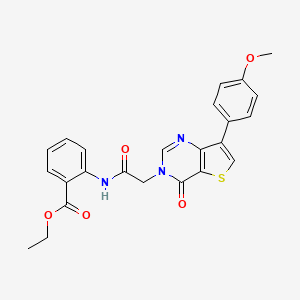 ethyl 2-({[7-(4-methoxyphenyl)-4-oxothieno[3,2-d]pyrimidin-3(4H)-yl]acetyl}amino)benzoate