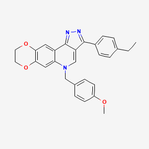 3-(4-ethylphenyl)-5-(4-methoxybenzyl)-8,9-dihydro-5H-[1,4]dioxino[2,3-g]pyrazolo[4,3-c]quinoline