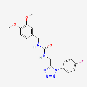 1-(3,4-dimethoxybenzyl)-3-((1-(4-fluorophenyl)-1H-tetrazol-5-yl)methyl)urea