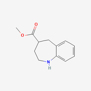 molecular formula C12H15NO2 B2544646 methyl 2,3,4,5-tetrahydro-1H-1-benzazepine-4-carboxylate CAS No. 2092720-37-9