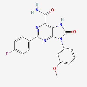 2-(4-fluorophenyl)-9-(3-methoxyphenyl)-8-oxo-8,9-dihydro-7H-purine-6-carboxamide