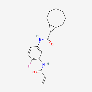 N-[4-Fluoro-3-(prop-2-enoylamino)phenyl]bicyclo[6.1.0]nonane-9-carboxamide