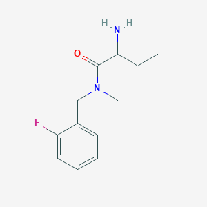 molecular formula C12H17FN2O B2544659 2-氨基-N-[(2-氟苯基)甲基]-N-甲基丁酰胺 CAS No. 1218067-30-1