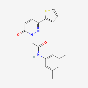 molecular formula C18H17N3O2S B2544665 N-(3,5-二甲苯基)-2-(6-氧代-3-(噻吩-2-基)吡哒嗪-1(6H)-基)乙酰胺 CAS No. 898133-13-6