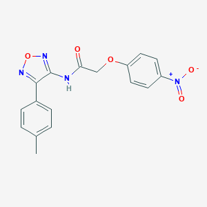 molecular formula C17H14N4O5 B254467 N-[4-(4-methylphenyl)-1,2,5-oxadiazol-3-yl]-2-(4-nitrophenoxy)acetamide 