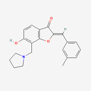 (Z)-6-hydroxy-2-(3-methylbenzylidene)-7-(pyrrolidin-1-ylmethyl)benzofuran-3(2H)-one