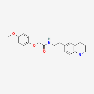 molecular formula C21H26N2O3 B2544678 2-(4-methoxyphenoxy)-N-(2-(1-methyl-1,2,3,4-tetrahydroquinolin-6-yl)ethyl)acetamide CAS No. 946209-07-0