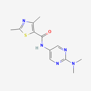 molecular formula C12H15N5OS B2544680 N-(2-(dimethylamino)pyrimidin-5-yl)-2,4-dimethylthiazole-5-carboxamide CAS No. 1396845-50-3