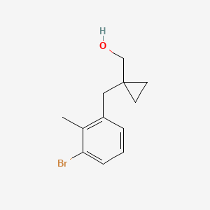 molecular formula C12H15BrO B2544681 [1-[(3-溴-2-甲基苯基)甲基]环丙基]甲醇 CAS No. 2229207-88-7