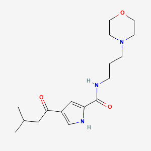 4-(3-methylbutanoyl)-N-(3-morpholinopropyl)-1H-pyrrole-2-carboxamide