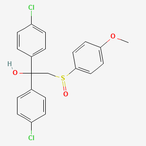 molecular formula C21H18Cl2O3S B2544691 1,1-Bis(4-chlorophenyl)-2-[(4-methoxyphenyl)sulfinyl]-1-ethanol CAS No. 337919-99-0