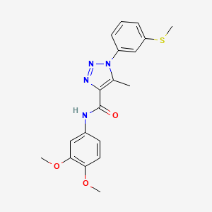 N-(3,4-dimethoxyphenyl)-5-methyl-1-[3-(methylsulfanyl)phenyl]-1H-1,2,3-triazole-4-carboxamide