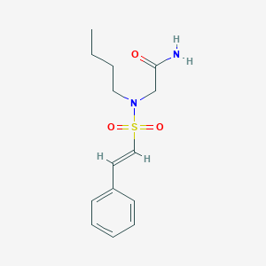 molecular formula C14H20N2O3S B2544723 2-[butyl-[(E)-2-phenylethenyl]sulfonylamino]acetamide CAS No. 1281690-95-6