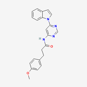 N-(6-(1H-indol-1-yl)pyrimidin-4-yl)-3-(4-methoxyphenyl)propanamide