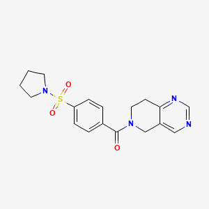 (7,8-dihydropyrido[4,3-d]pyrimidin-6(5H)-yl)(4-(pyrrolidin-1-ylsulfonyl)phenyl)methanone