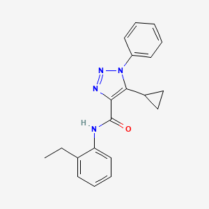 molecular formula C20H20N4O B2544751 5-cyclopropyl-N-(2-ethylphenyl)-1-phenyl-1H-1,2,3-triazole-4-carboxamide CAS No. 954359-99-0