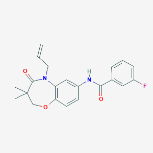 N-(5-allyl-3,3-dimethyl-4-oxo-2,3,4,5-tetrahydrobenzo[b][1,4]oxazepin-7-yl)-3-fluorobenzamide