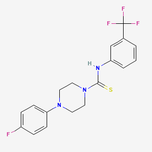 4-(4-fluorophenyl)-N-[3-(trifluoromethyl)phenyl]piperazine-1-carbothioamide