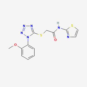 2-((1-(2-methoxyphenyl)-1H-tetrazol-5-yl)thio)-N-(thiazol-2-yl)acetamide