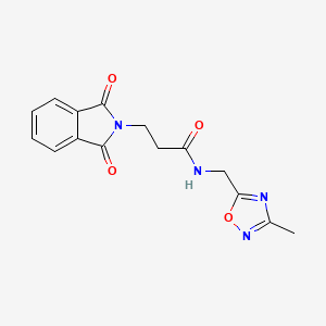 3-(1,3-dioxoisoindolin-2-yl)-N-((3-methyl-1,2,4-oxadiazol-5-yl)methyl)propanamide