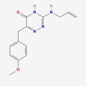 molecular formula C14H16N4O2 B2544772 3-(allylamino)-6-(4-méthoxybenzyl)-1,2,4-triazin-5(4H)-one CAS No. 905780-94-1