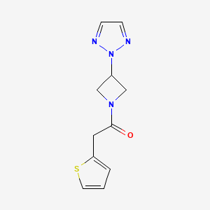 molecular formula C11H12N4OS B2544777 1-(3-(2H-1,2,3-三唑-2-基)氮杂环丁-1-基)-2-(噻吩-2-基)乙酮 CAS No. 2194901-25-0