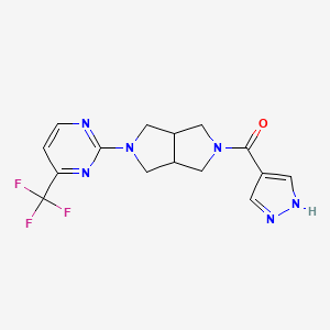 1H-Pyrazol-4-yl-[2-[4-(trifluoromethyl)pyrimidin-2-yl]-1,3,3a,4,6,6a-hexahydropyrrolo[3,4-c]pyrrol-5-yl]methanone