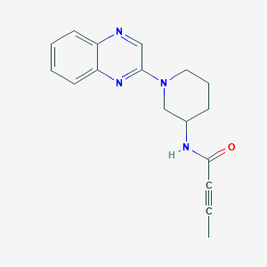 molecular formula C17H18N4O B2544795 N-(1-Quinoxalin-2-ylpiperidin-3-yl)but-2-ynamide CAS No. 2411306-00-6