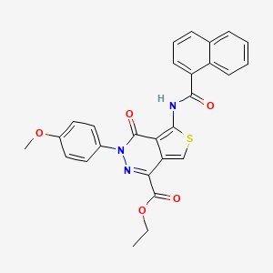 Ethyl 3-(4-methoxyphenyl)-5-(naphthalene-1-carbonylamino)-4-oxothieno[3,4-d]pyridazine-1-carboxylate