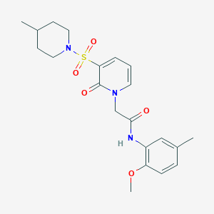 N-(2-methoxy-5-methylphenyl)-2-(3-((4-methylpiperidin-1-yl)sulfonyl)-2-oxopyridin-1(2H)-yl)acetamide