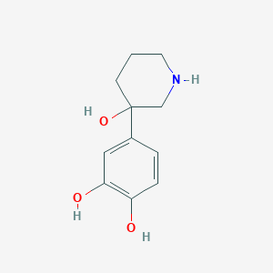 B025448 4-(3-Hydroxypiperidin-3-yl)benzene-1,2-diol CAS No. 100112-61-6