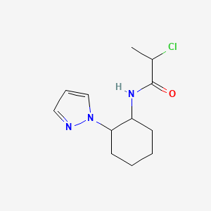 2-Chloro-N-(2-pyrazol-1-ylcyclohexyl)propanamide