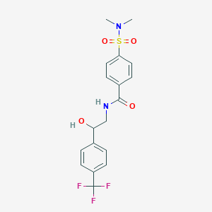 molecular formula C18H19F3N2O4S B2544821 4-(N,N-dimethylsulfamoyl)-N-(2-hydroxy-2-(4-(trifluoromethyl)phenyl)ethyl)benzamide CAS No. 1351594-74-5