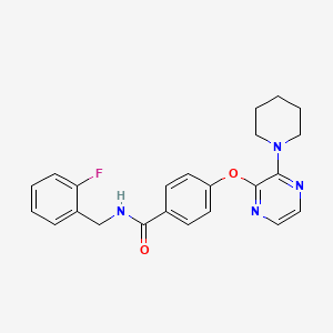 N-(2-fluorobenzyl)-4-((3-(piperidin-1-yl)pyrazin-2-yl)oxy)benzamide