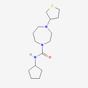 N-cyclopentyl-4-(tetrahydrothiophen-3-yl)-1,4-diazepane-1-carboxamide
