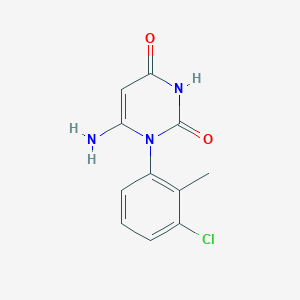 molecular formula C11H10ClN3O2 B2544836 6-氨基-1-(3-氯-2-甲基苯基)嘧啶-2,4(1H,3H)-二酮 CAS No. 910443-01-5