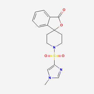 molecular formula C16H17N3O4S B2544841 1'-((1-methyl-1H-imidazol-4-yl)sulfonyl)-3H-spiro[isobenzofuran-1,4'-piperidin]-3-one CAS No. 1797642-49-9