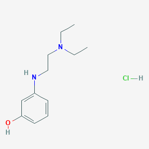 molecular formula C12H21ClN2O B2544854 3-{[2-(Diethylamino)ethyl]amino}phenol hydrochloride CAS No. 1909335-80-3
