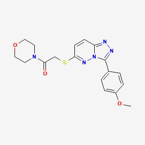 2-((3-(4-Methoxyphenyl)-[1,2,4]triazolo[4,3-b]pyridazin-6-yl)thio)-1-morpholinoethanone