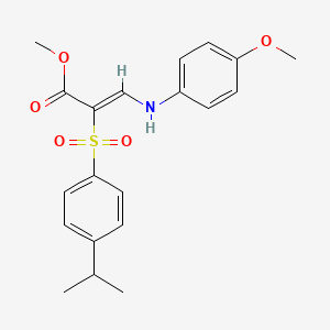 methyl (2Z)-2-[(4-isopropylphenyl)sulfonyl]-3-[(4-methoxyphenyl)amino]acrylate