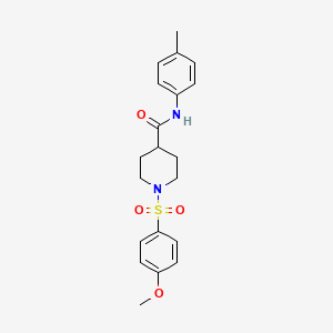 1-(4-methoxyphenyl)sulfonyl-N-(4-methylphenyl)piperidine-4-carboxamide