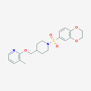 2-{[1-(2,3-Dihydro-1,4-benzodioxine-6-sulfonyl)piperidin-4-yl]methoxy}-3-methylpyridine