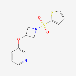 3-((1-(Thiophen-2-ylsulfonyl)azetidin-3-yl)oxy)pyridine