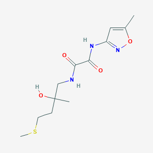 molecular formula C12H19N3O4S B2544881 N1-(2-hydroxy-2-methyl-4-(methylthio)butyl)-N2-(5-methylisoxazol-3-yl)oxalamide CAS No. 1396853-22-7