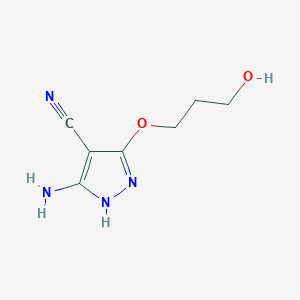 5-amino-3-(3-hydroxypropoxy)-1H-pyrazole-4-carbonitrile