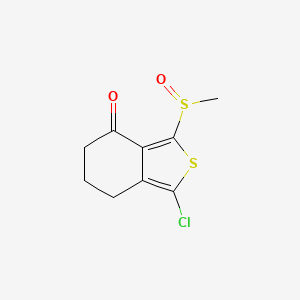 molecular formula C9H9ClO2S2 B2544894 1-chloro-3-methylsulfinyl-6,7-dihydro-5H-2-benzothiophen-4-one CAS No. 957942-34-6