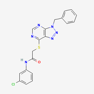 2-((3-benzyl-3H-[1,2,3]triazolo[4,5-d]pyrimidin-7-yl)thio)-N-(3-chlorophenyl)acetamide